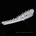 Nuevo diseño de cristal plateado Rhinestone nupcial Tiara corona boda tocado coronas ajustables del desfile